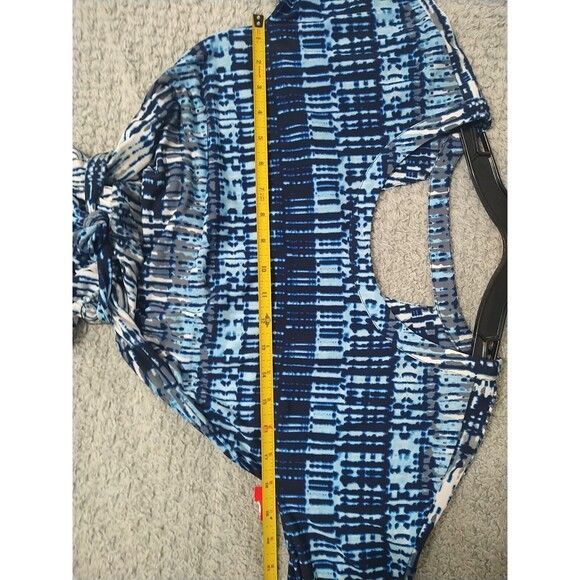 Guess Vneck Open Back Dress Size 0 Blue Classy Boho Beachy Feminine - Picture 6 of 8